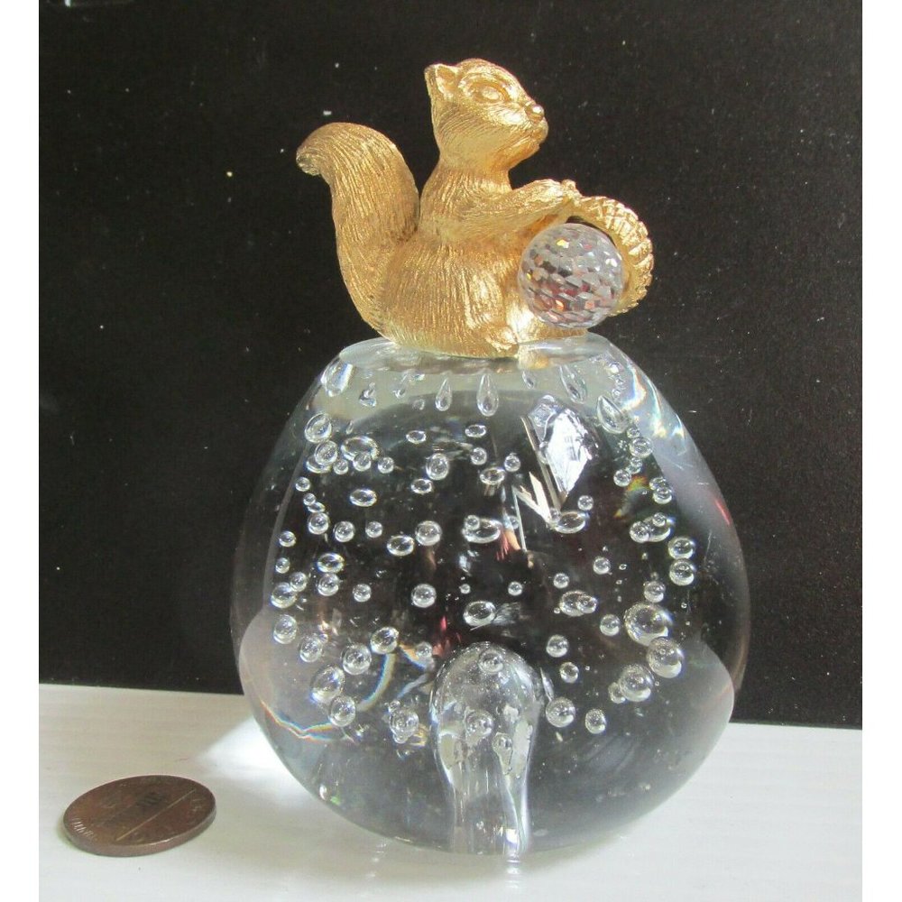 4" Tall Spoontiques Squirrel On Ball Base ~ L👀K ~